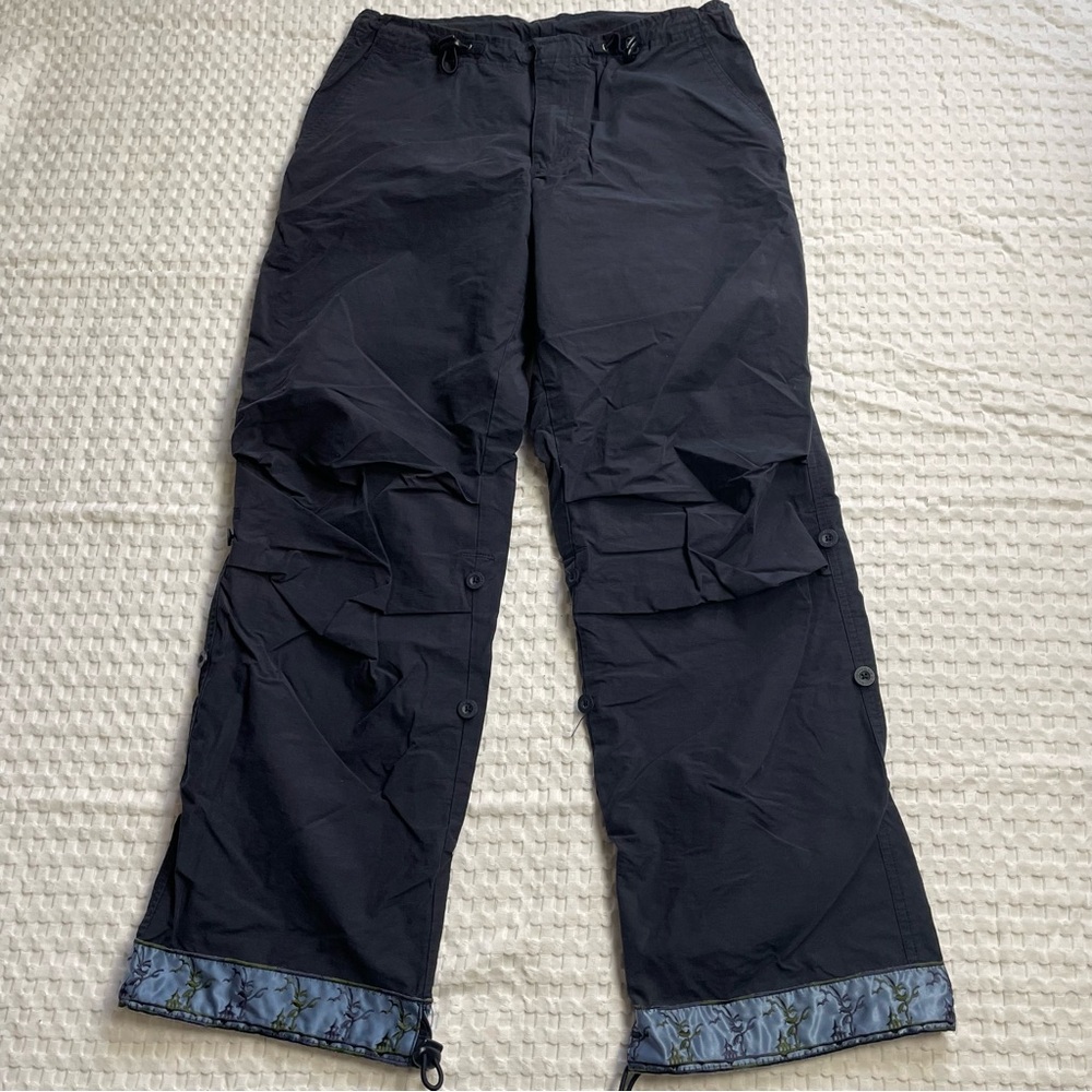 Vintage Y2K Abercrombie‎ Pants Small Womens Cotton/Nylon Roll Up Asian Cuff